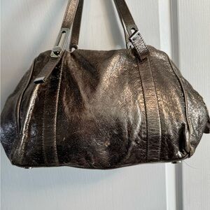 Stuart Weizman metallic leather Handbag